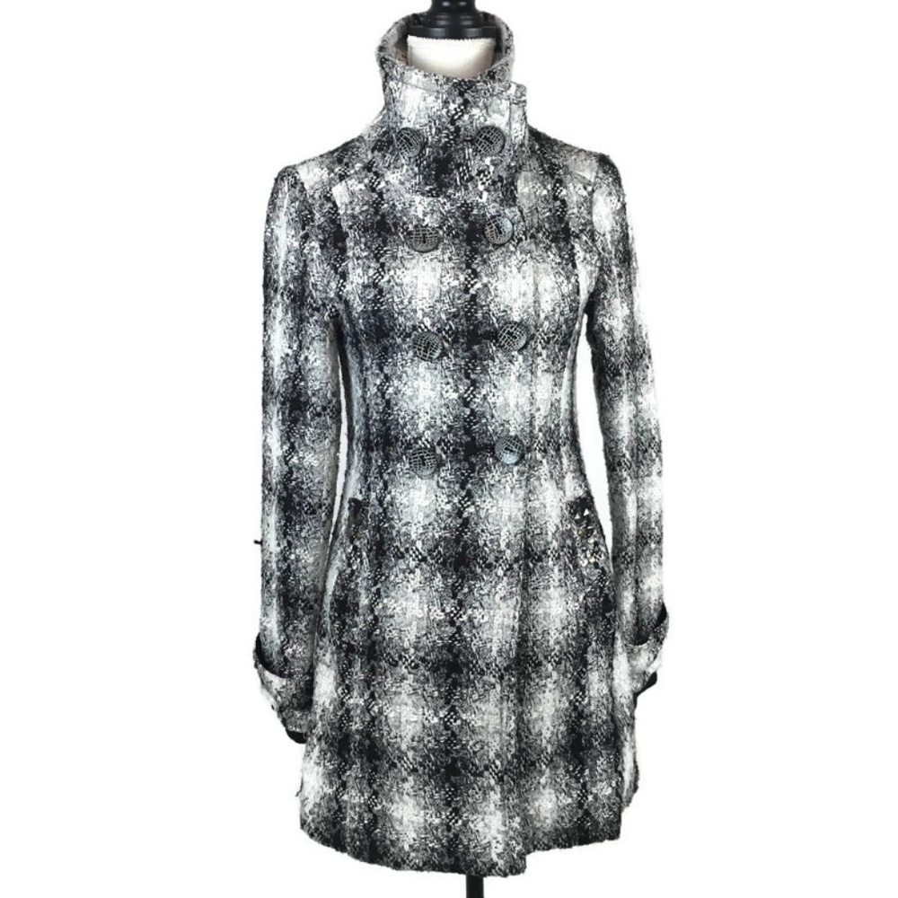 BKE Buckle Whipstich Coat Embellished Size Small